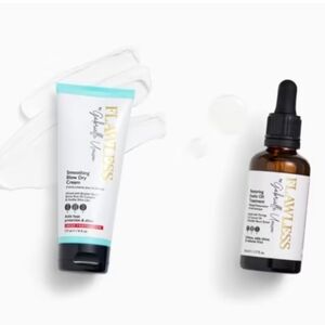 FLAWLESS Smoothing Glow Dry Cream and Balancing Hair Oil Set NWOB